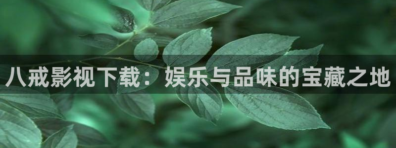优优色欧美影院免费：八戒影视下载：娱乐与品味的宝藏之地
